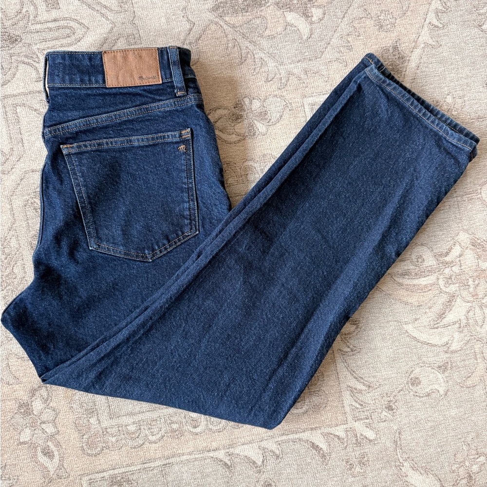 Madewell Women's Dark Blue Jeans 90’s Curvy Straight Leg
